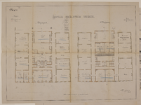 217229 Plattegronden van de begane grond en de 1e verdieping van het Centraal Israëlitisch Weeshuis (Nieuwegracht 92) ...